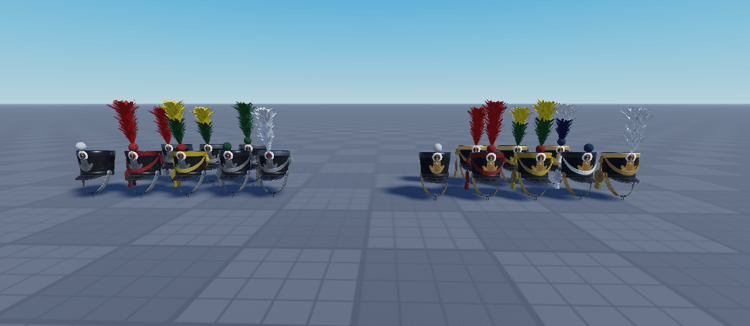 French military shako variations and decorations