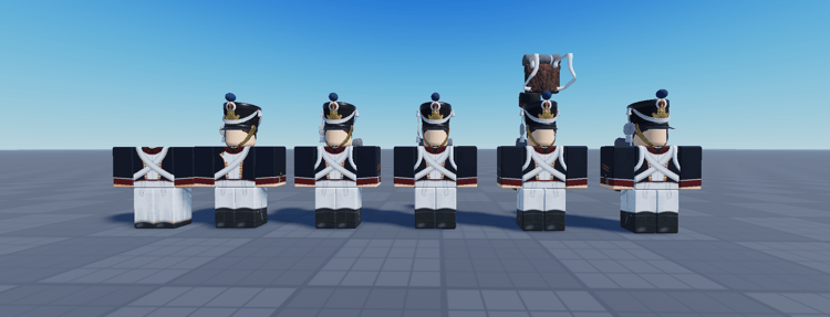 Roblox 1812 French military uniform variations