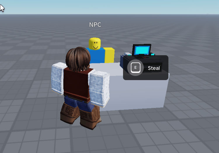 Cash register ProximityPrompt robbery system