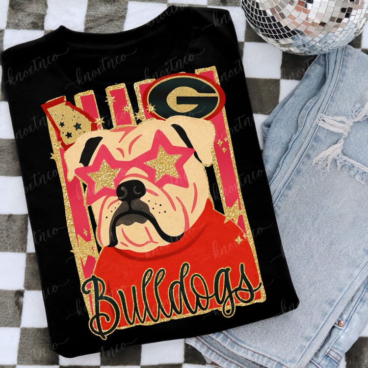 Georgia Bulldogs Mascot tshirt or sweatshirt game day Sanford Stadium Dawgs Fans Gift