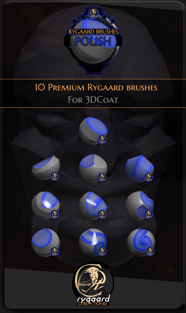 Rygaard Polish brush pack contains 10 different brushes