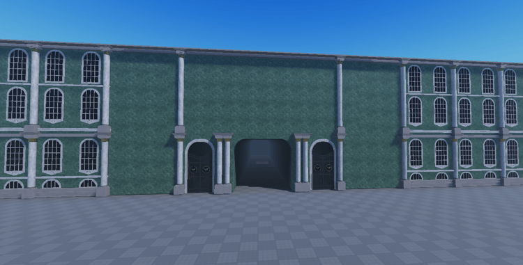 Roblox Russian palace with flag and statues