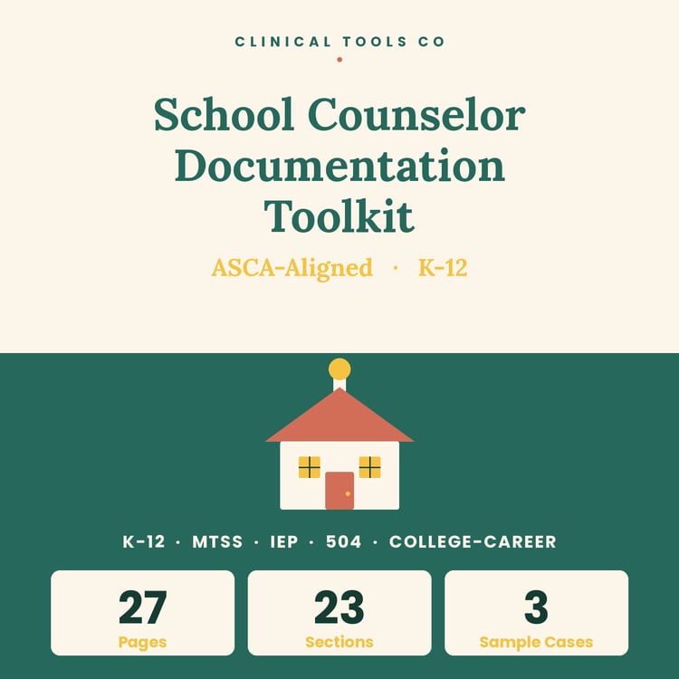 Cover of School Counselor Documentation Toolkit, ASCA Aligned K-12