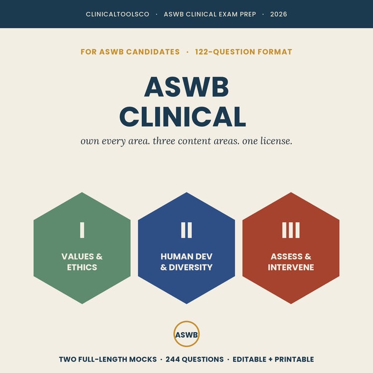 Cover of ASWB Clinical Exam Prep Bundle 2026, LCSW Practice Questions