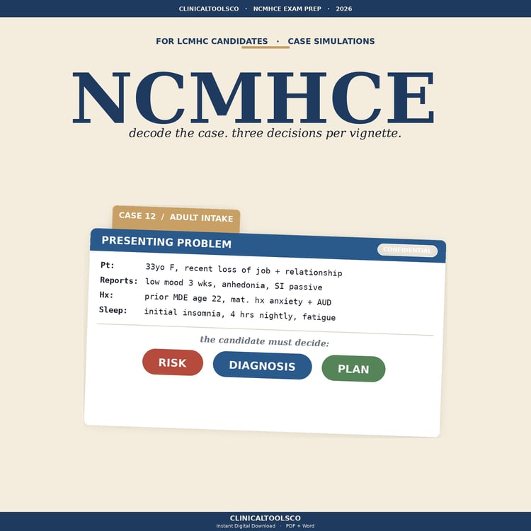 Cover of NCMHCE Exam Prep Bundle 2026, Clinical Simulations and Cases