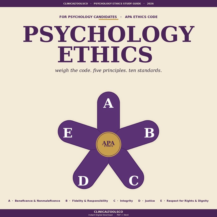 Cover of APA Ethics Code Study Guide for Licensure Exams