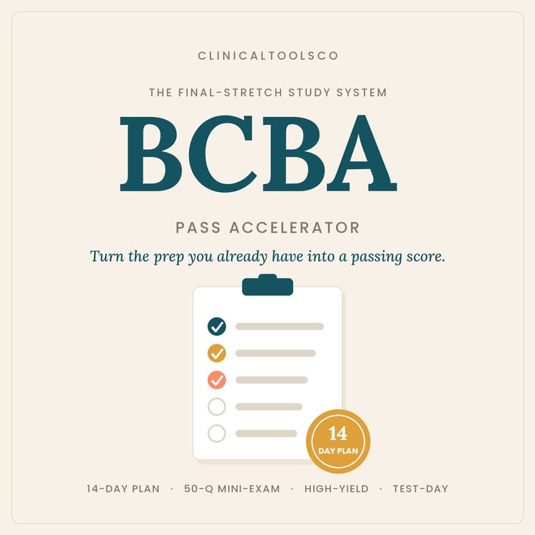 Cover of BCBA Exam Cram Plan, 14 Day Final Review