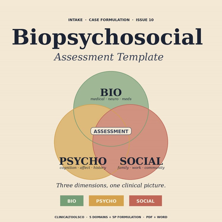 Cover of Biopsychosocial Assessment Template for Mental Health Intake