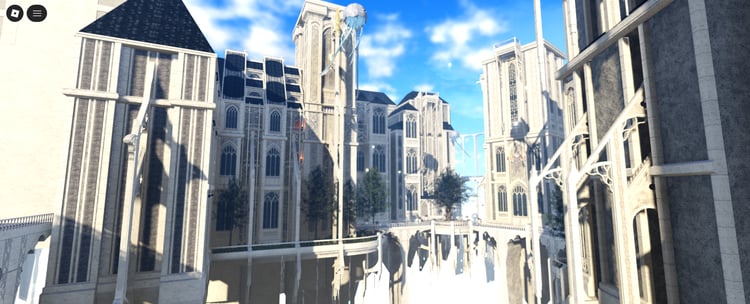 Sylphs Cathedral highly detailed Roblox gothic exterior