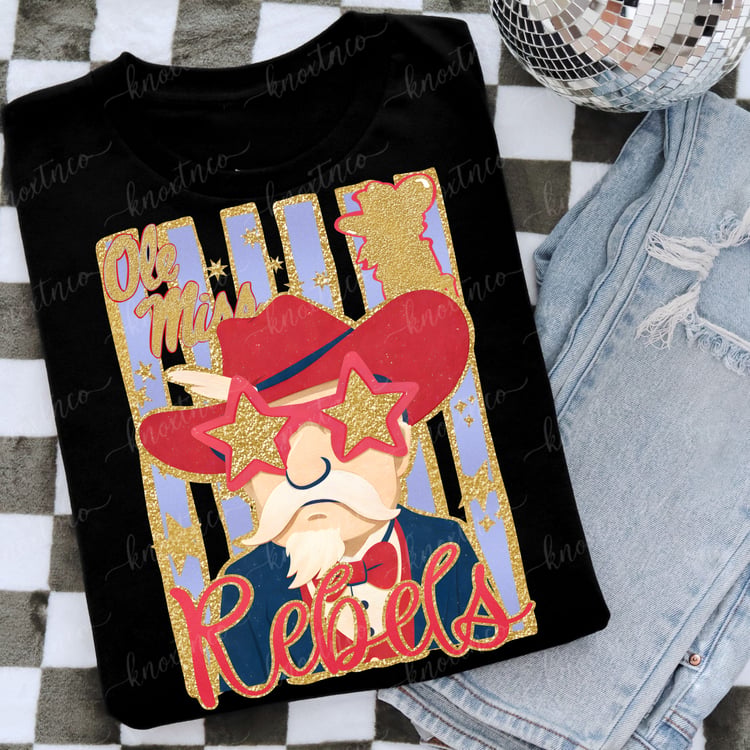 Old Miss Rebels Colonel Red Tshirt Football Fan Old Miss Saturdays