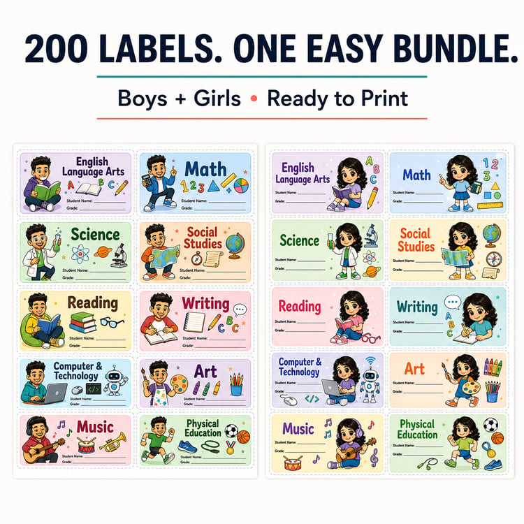 No More “Whose Book Is This?” — Printable School Labels