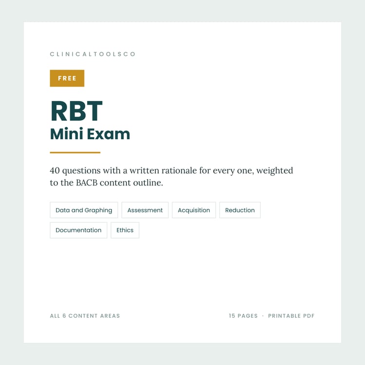 Cover of Free RBT Practice Test 2026, 40 Questions with Rationales