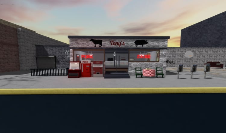 Roblox Italian butcher shop exterior