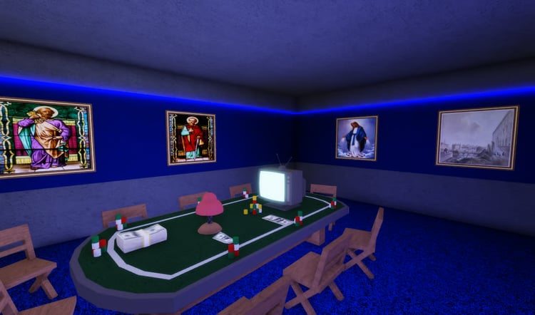 Detailed Italian butcher shop storefront in Roblox