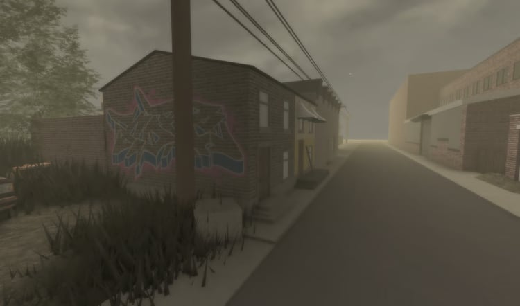 Roblox garage interior with gambling table and bed