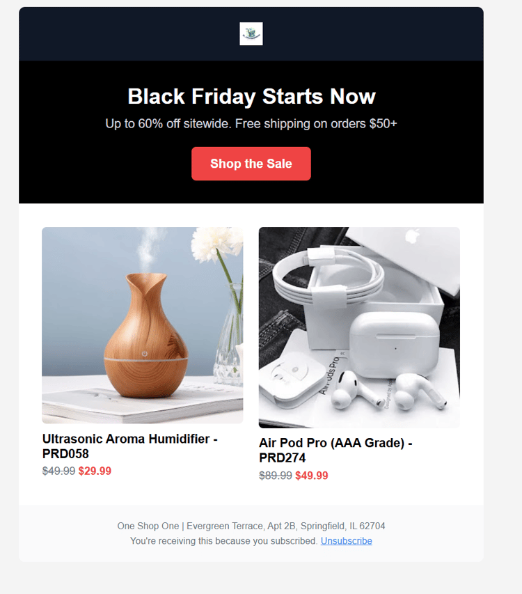 E-commerce Promotional (Black Friday / Seasonal Sale)