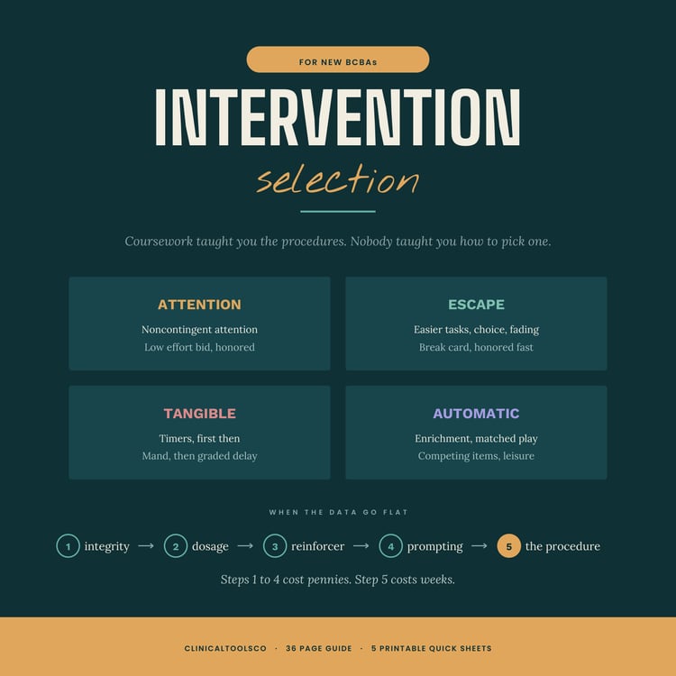 Cover of BCBA Intervention Field Guide, Function to Strategy Selection