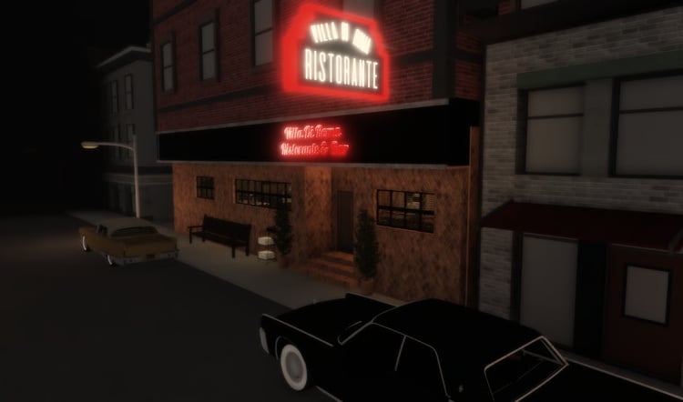 Luxury vintage restaurant exterior