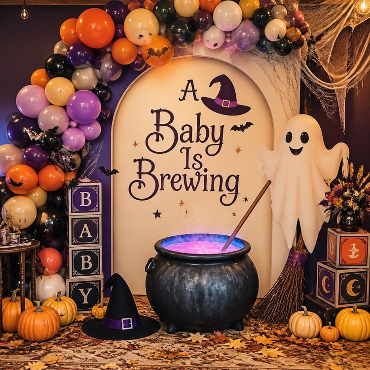Halloween Baby is Brewing Baby Shower Theme