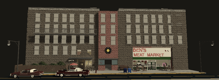 New York vintage building exterior