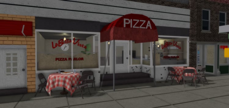 Office room inside authentic Italian pizzeria