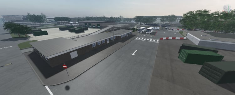 Military training base entrance