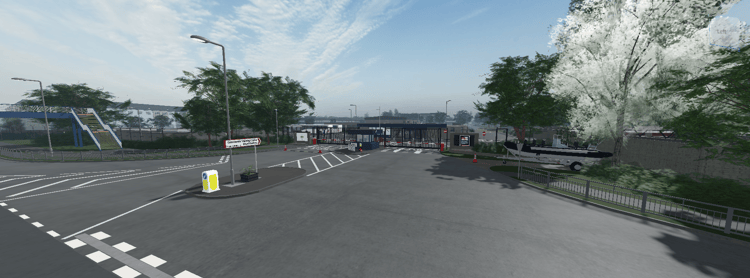 Secured training base entrance