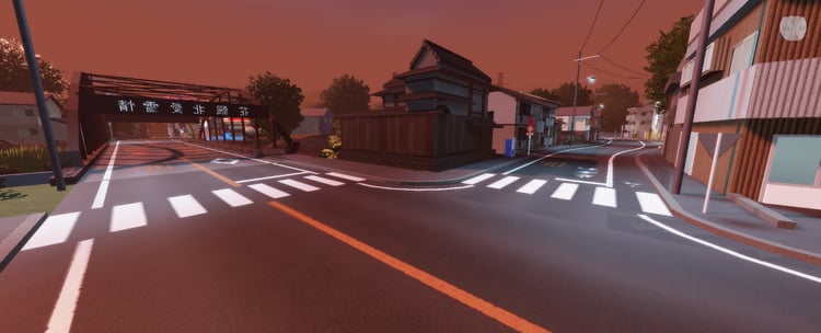 Japanese-style urban racing streets