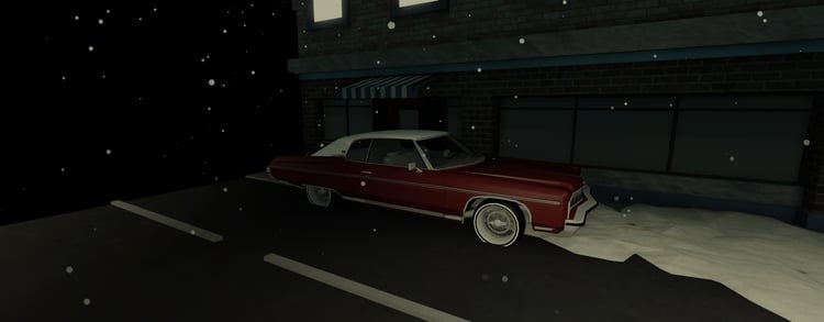 Snowy urban street
