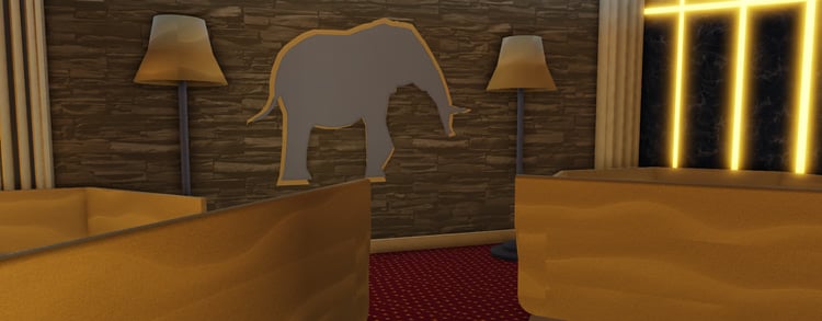 Roblox Studio view of Golden Elephant club interior