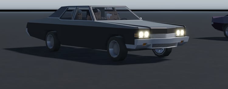 Tan vintage sedan side profile and wheels