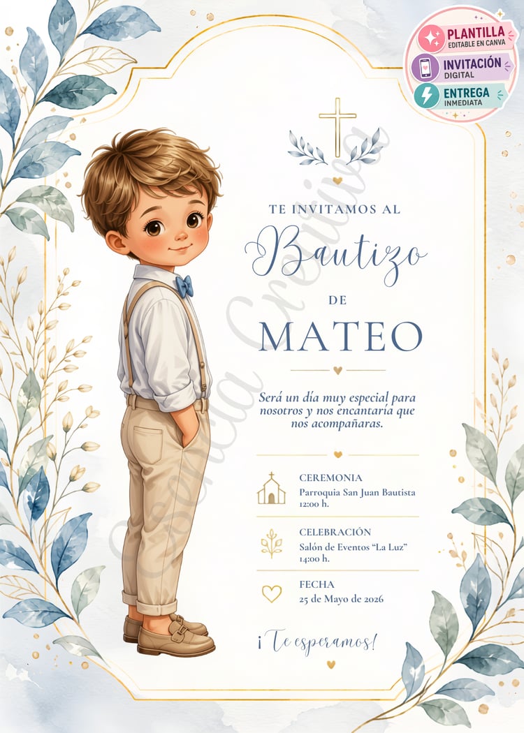 Invitación Bautizo