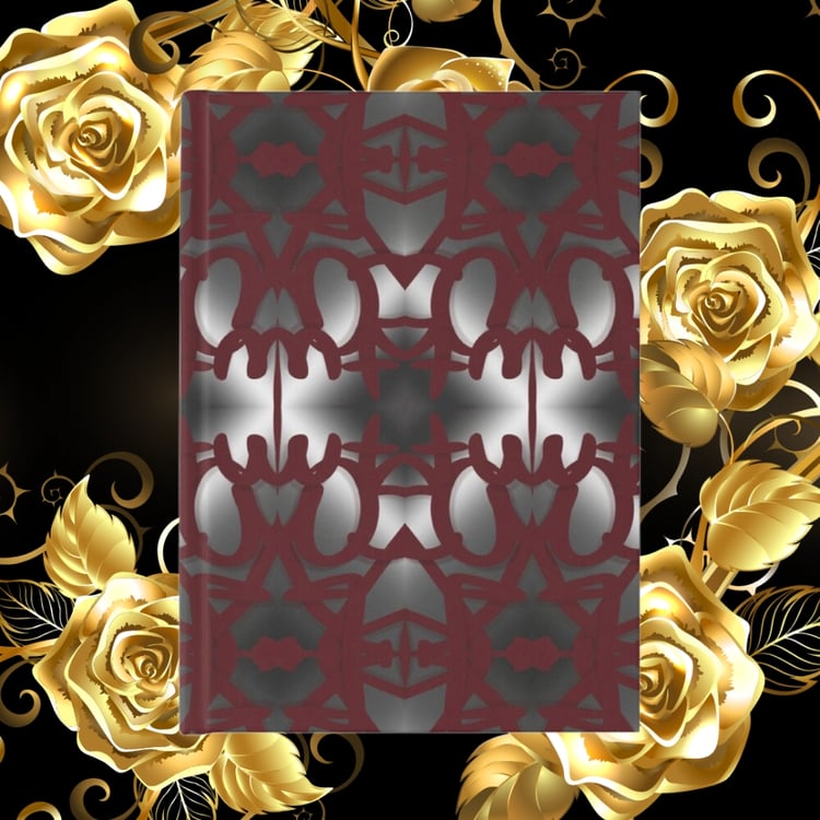 A Hardcover Journal displaying Erin Nevers's Pattern Design 202.
