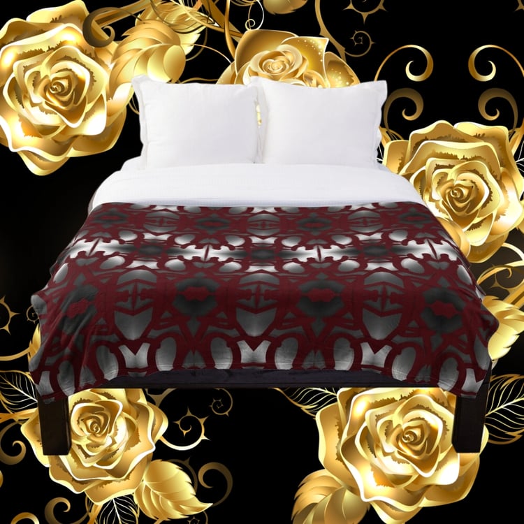 A Throw Blanket displaying Erin Nevers's Pattern Design 202.