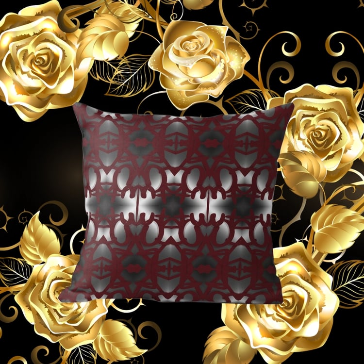 A Throw Pillow displaying Erin Nevers's Pattern Design 202.