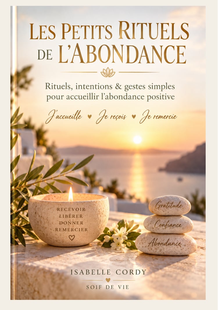 Couverture du livre Les Petits Rituels de l’Abondance – Isabelle Cordy – Soif de Vie