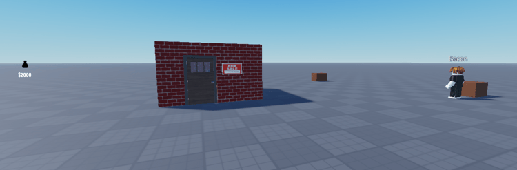 Player carrying a box for delivery