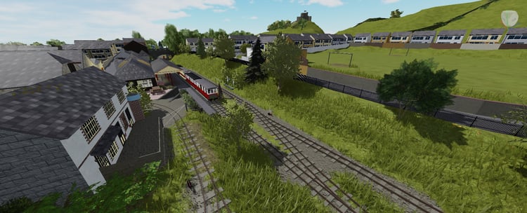 UK railway village with historic station