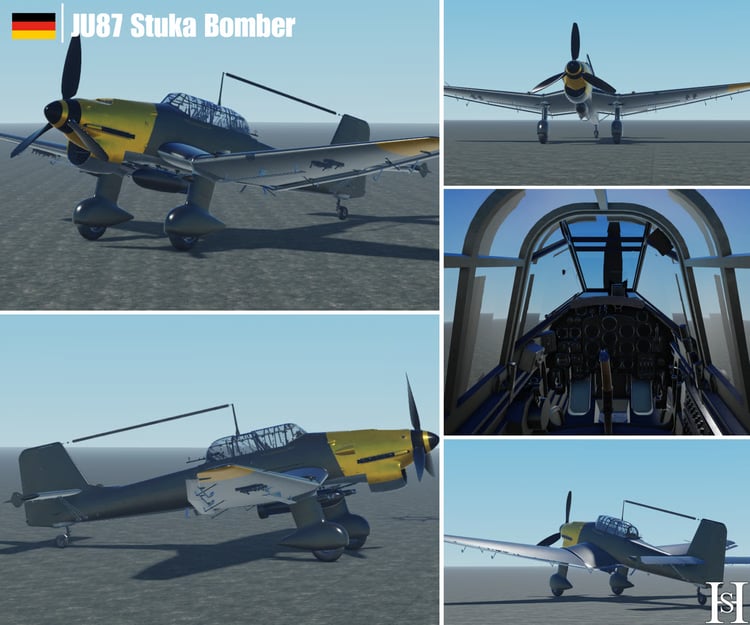 JU87 dive bomber aircraft