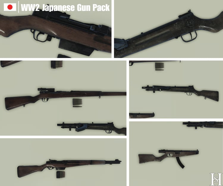 WW2 Japanese weapon pack