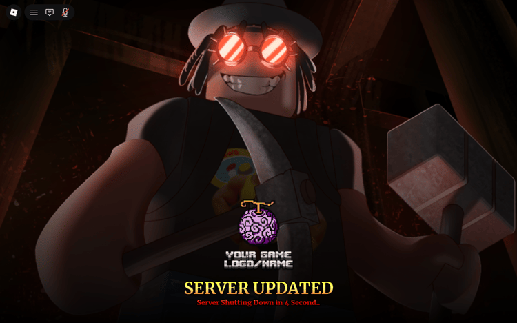Roblox shutdown countdown overlay
