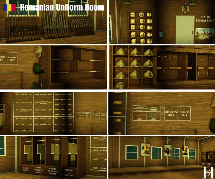 Romanian WW2 uniform room