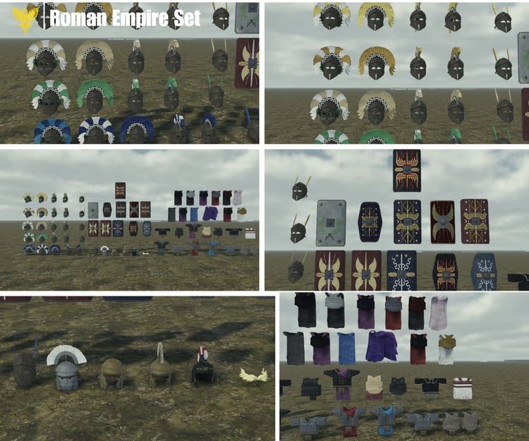 Roman legionary helmet collection