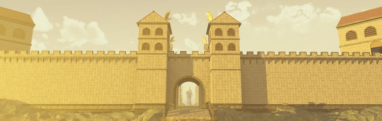 Pompeii inspired city streets
