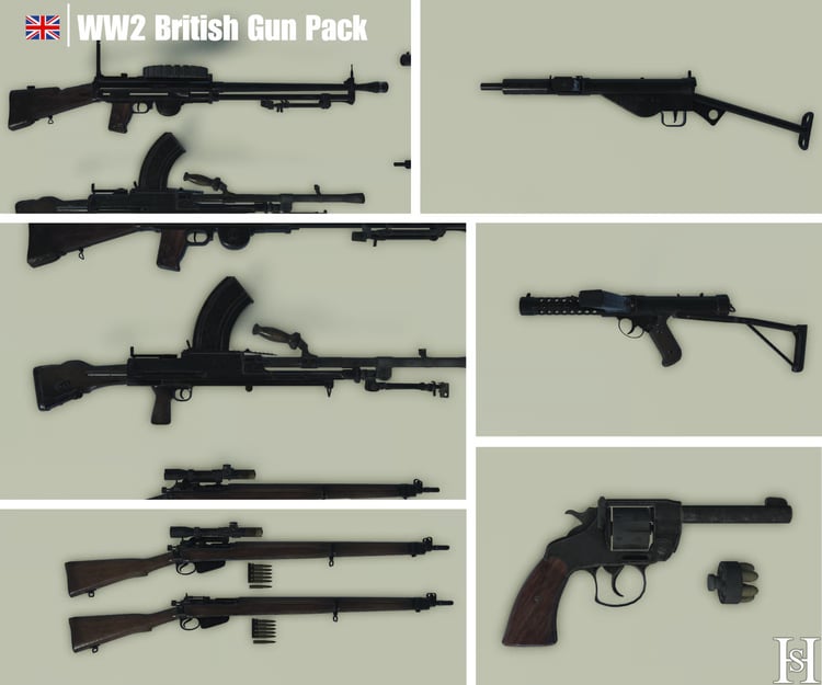 British WW2 weapon collection