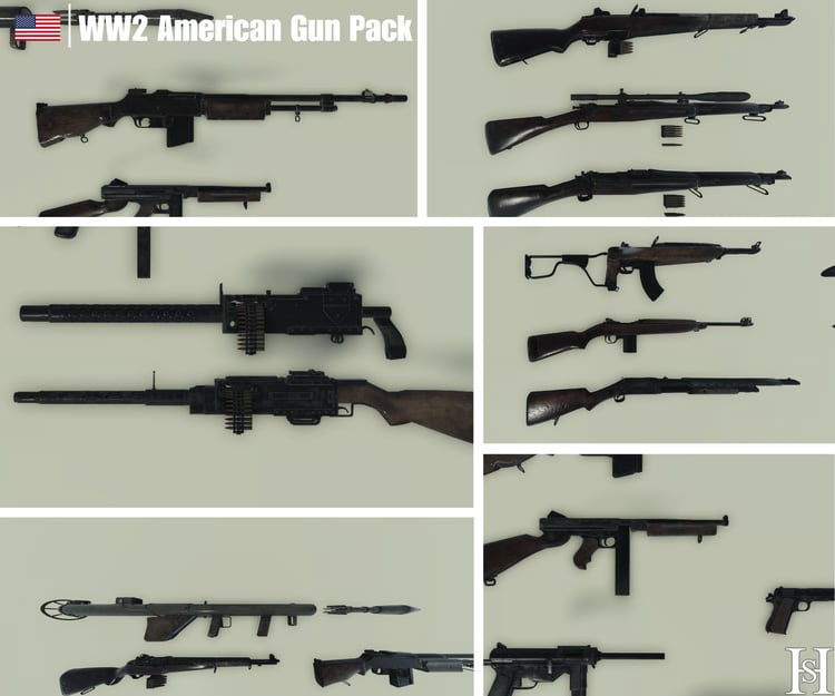 American WW2 firearm collection