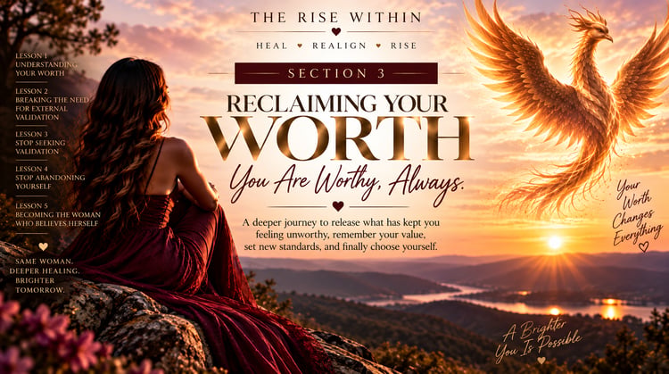 Reclaiming Your Worth personal growth course for women by Rise From the Ashes