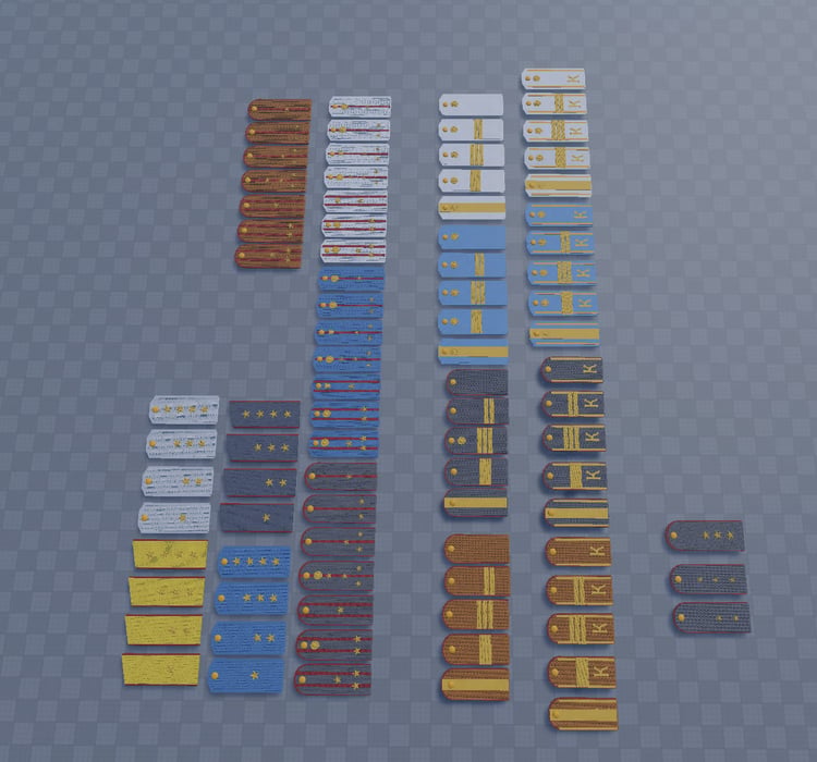 Soviet military shoulderboard collection
