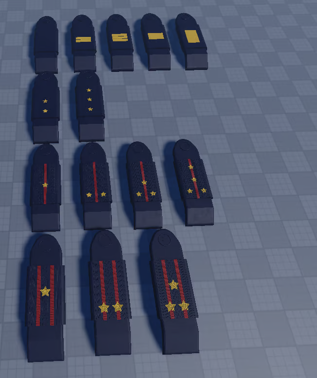 Russian police shoulderboard rank set