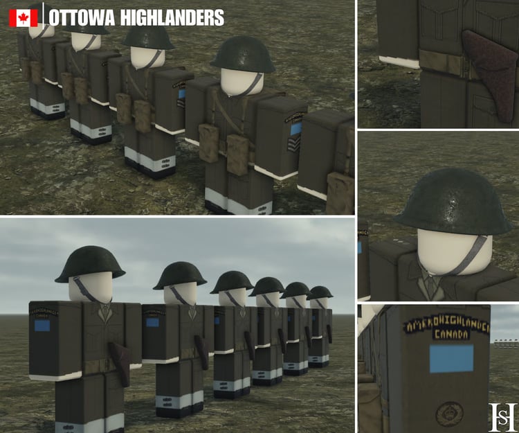 Ottawa Highlanders WW2 soldiers